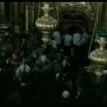 Monks and police, Golgotha and the Holy Sepulchre