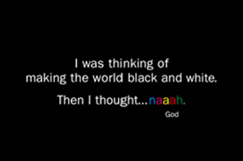 God black and white