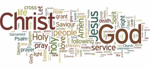 Wordle of Sacred Triduum rites