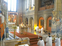 Eucharist being live-streamed