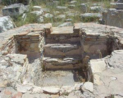 ancient baptismal font