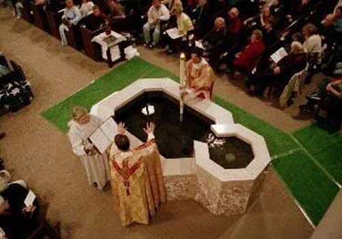 Easter blessing of the font