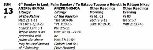 Palm Sunday Readings