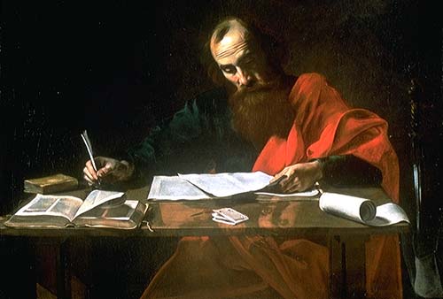 Saint Paul writing epistle
