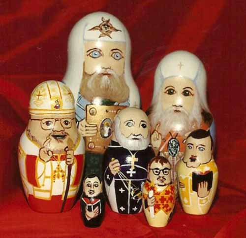 nesting clergy dolls