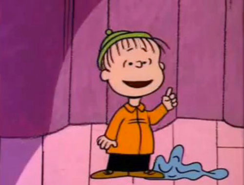 Linus drops his blanket