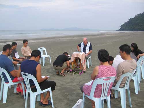 Eucharist on the beach